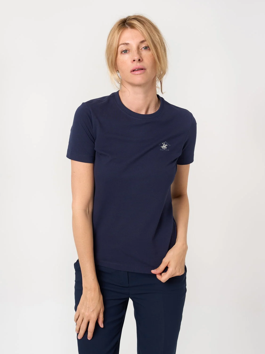 Granatowy t-shirt damski Beverly Hills Polo Club