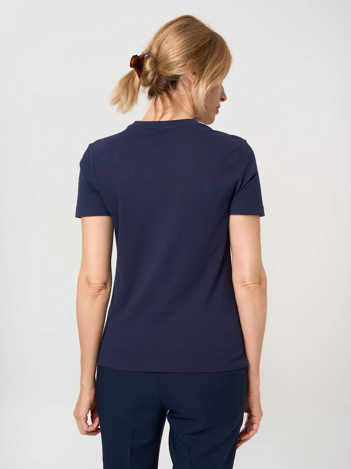 Granatowy t-shirt damski Beverly Hills Polo Club