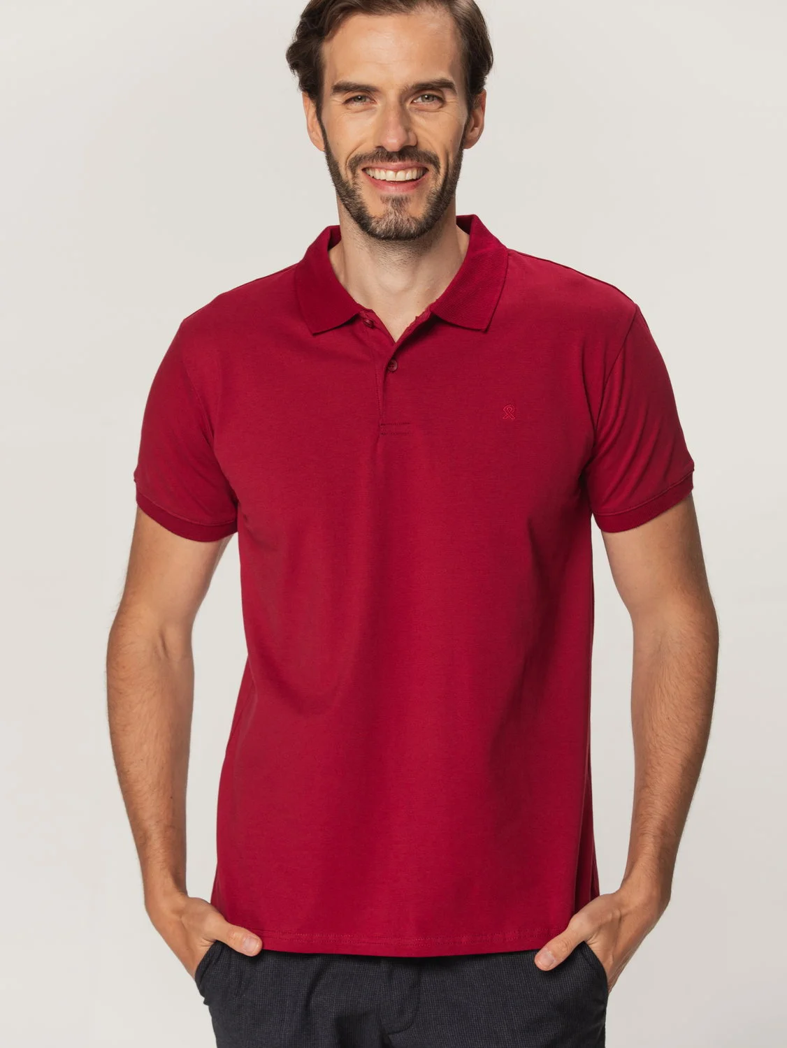 Bordowa koszulka polo Willsoor