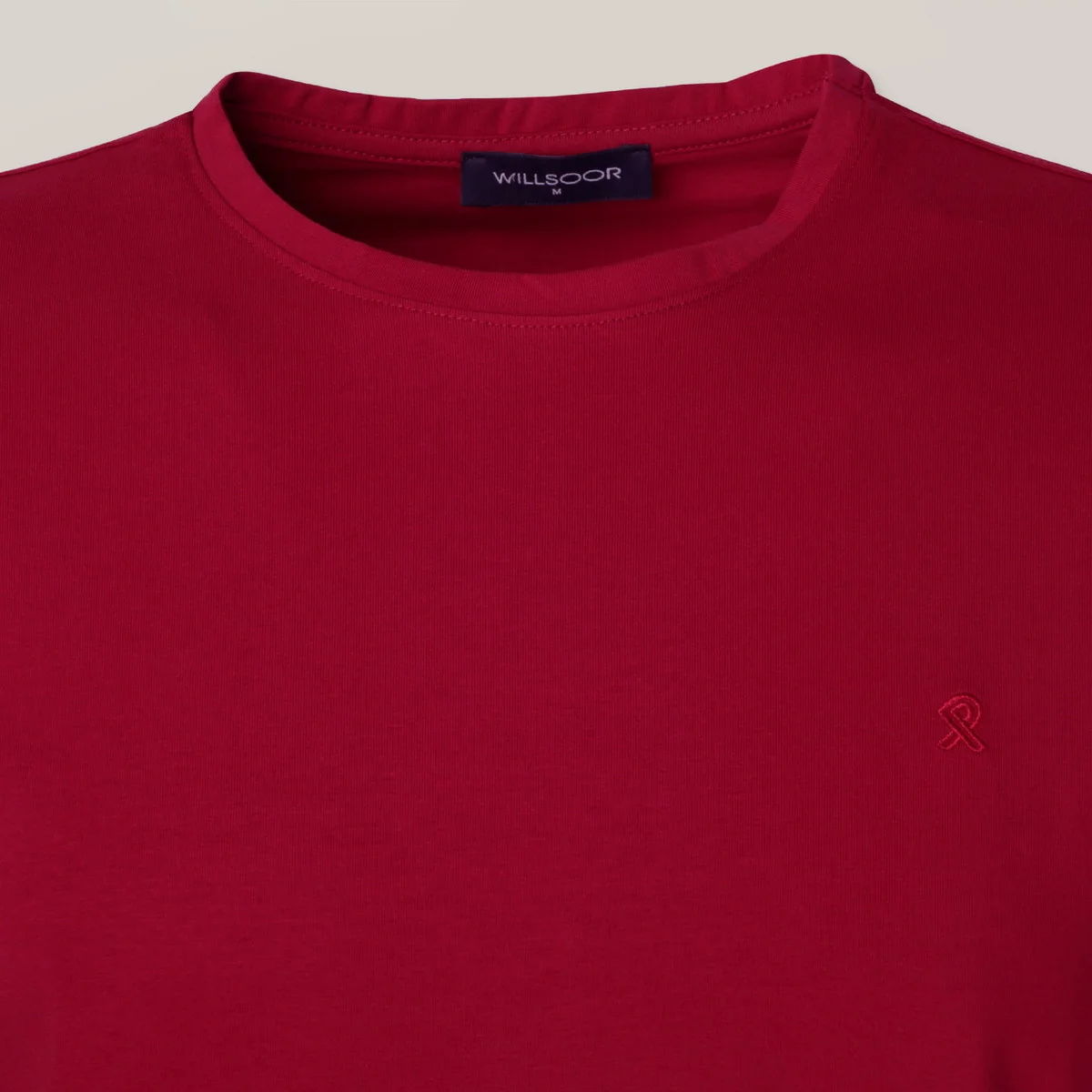 Bordowy t-shirt męski Willsoor (3XL - 5XL)