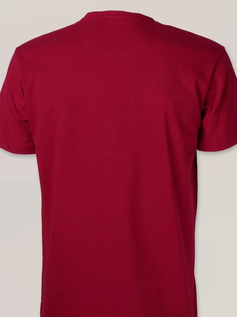 Bordowy t-shirt męski Willsoor