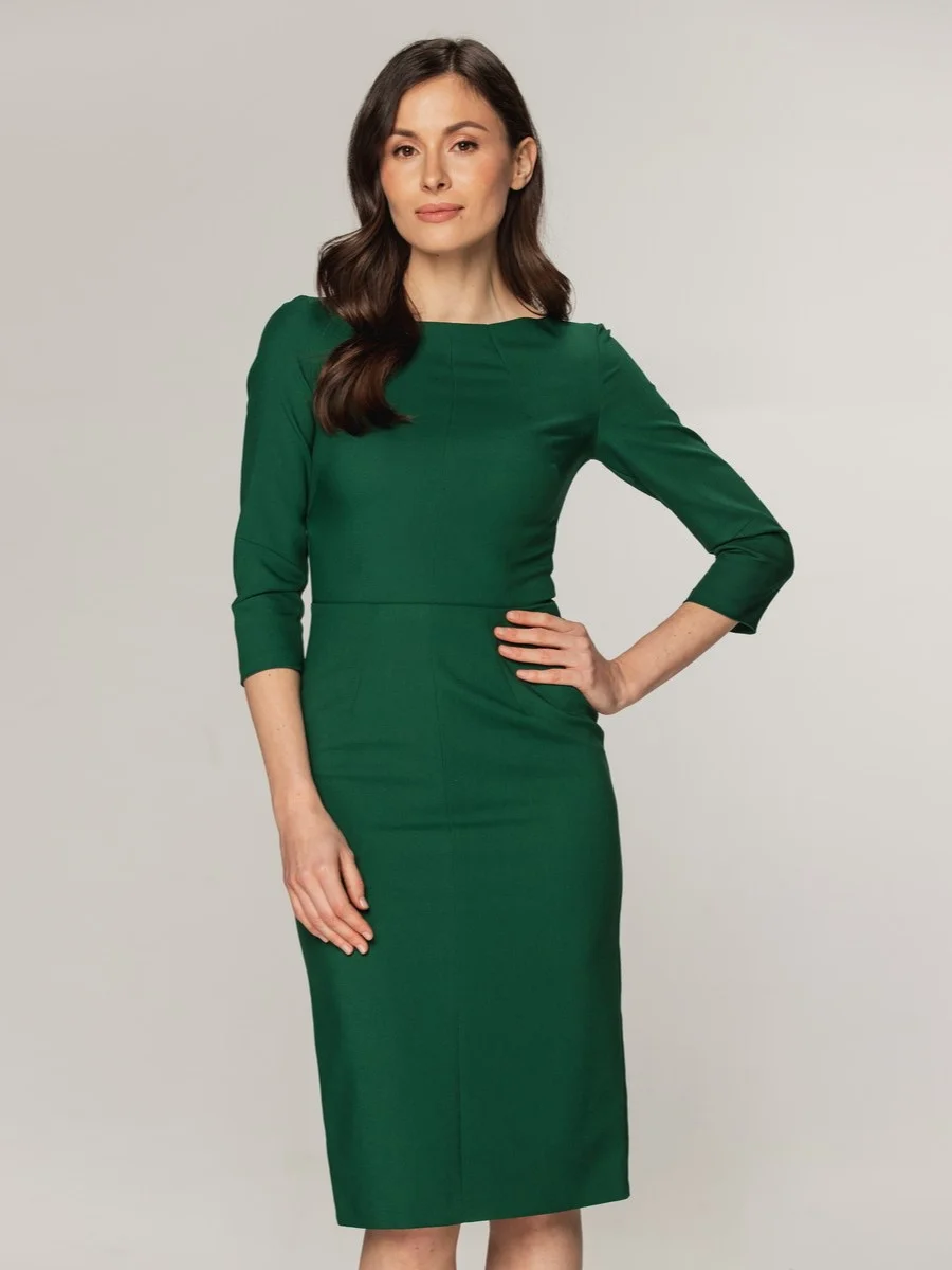 Elegancka zielona sukienka