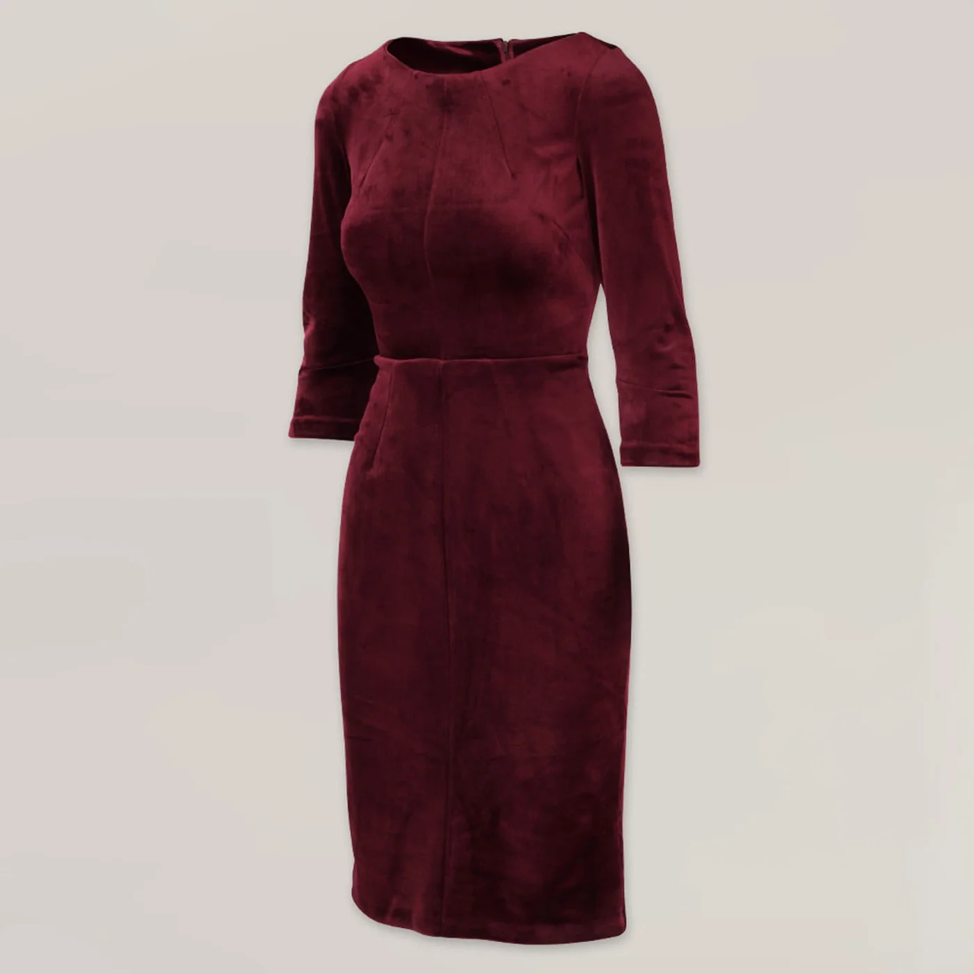 Elegancka bordowa sukienka