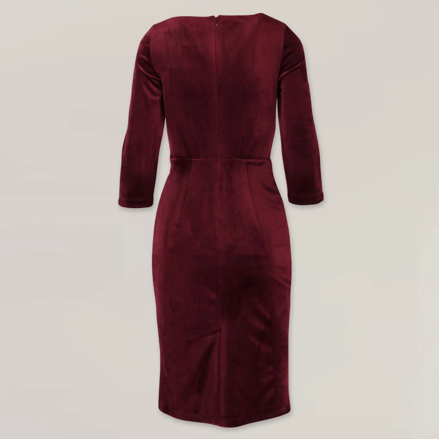 Elegancka bordowa sukienka