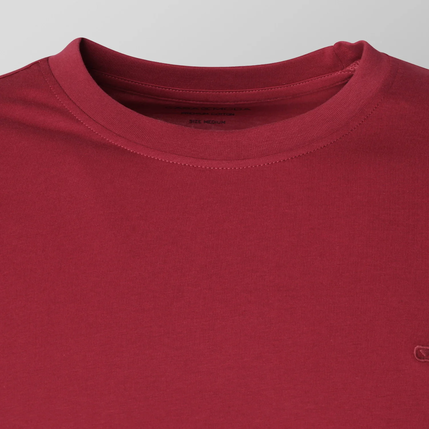 Bordowy t-shirt męski Casa Moda