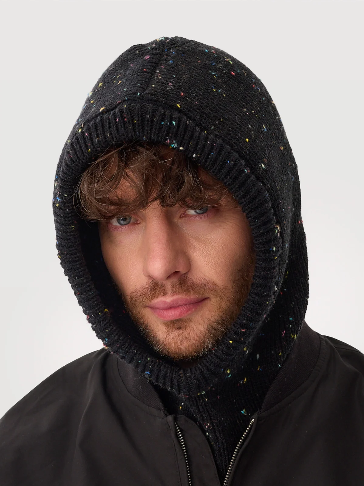 Kaptur Sabfil Balaclava Robin czarny z nopkami