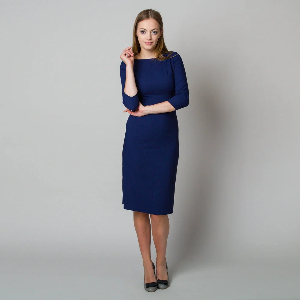 Elegancka granatowa sukienka