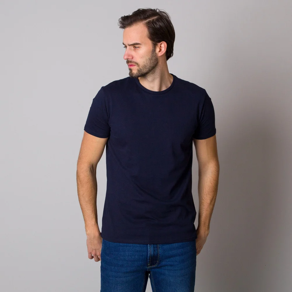 Granatowy t-shirt męski