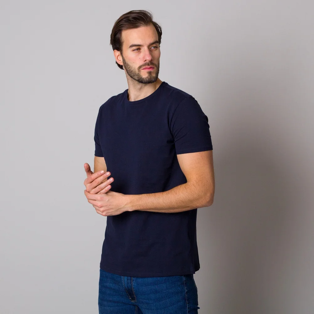 Granatowy t-shirt męski