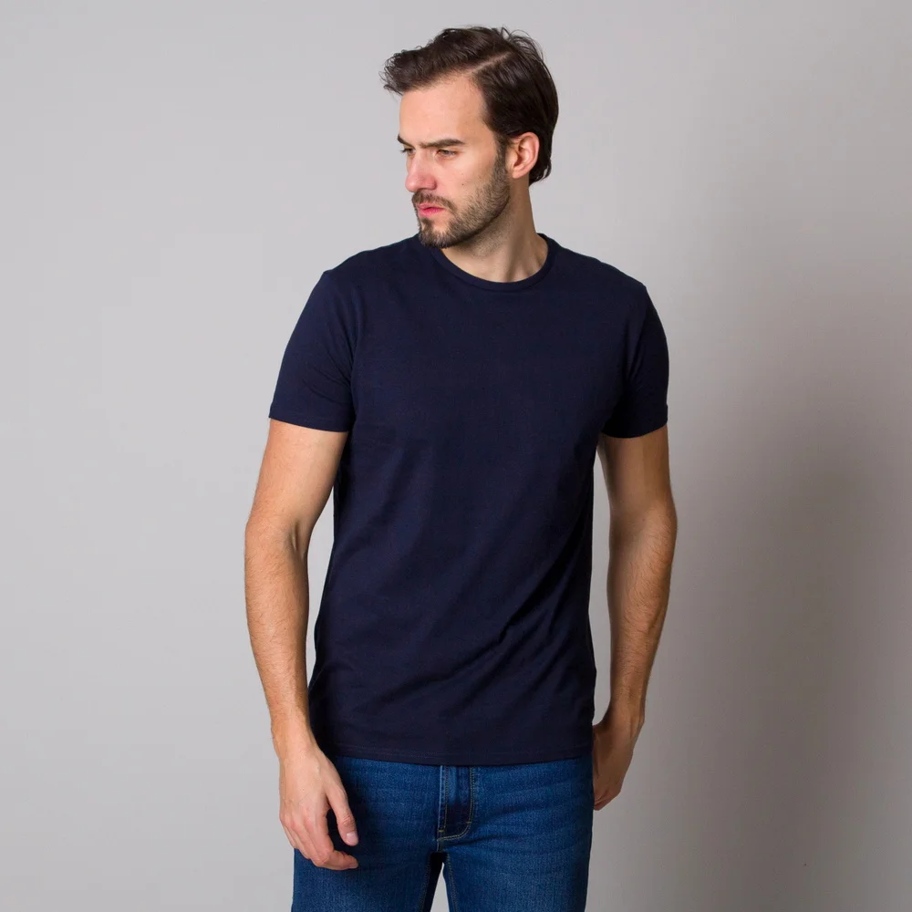 Granatowy t-shirt męski