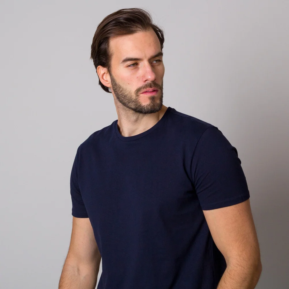 Granatowy t-shirt męski