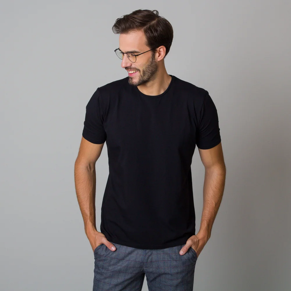 Czarny t-shirt męski