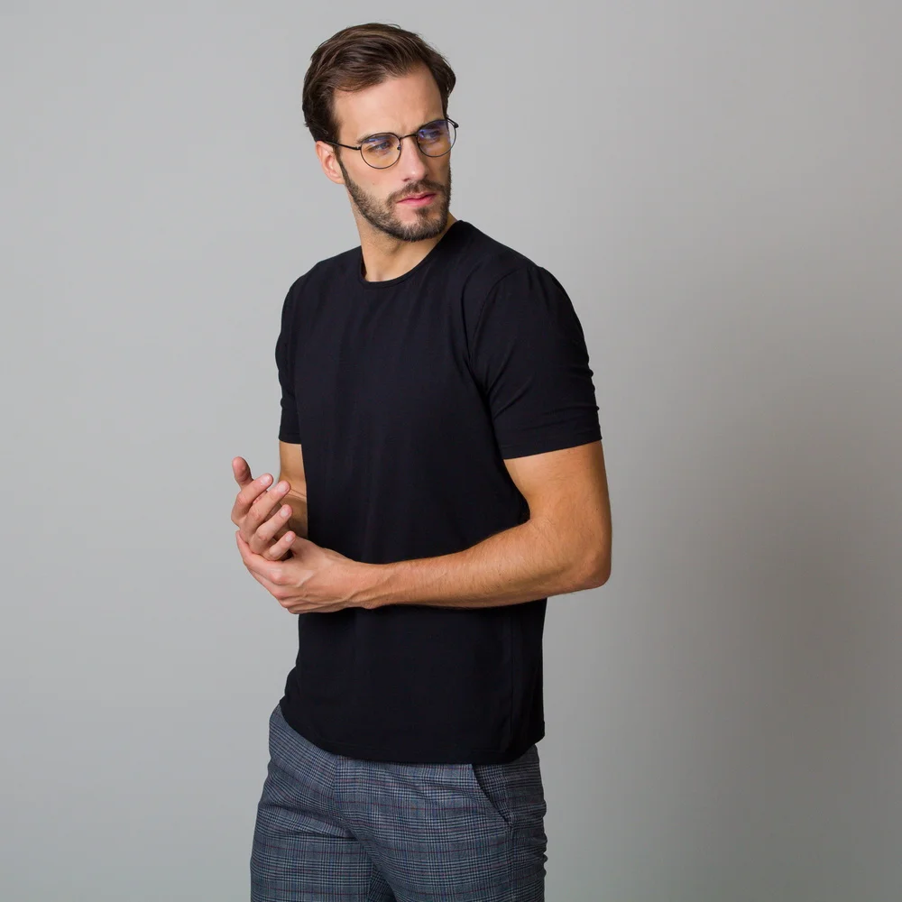 Czarny t-shirt męski