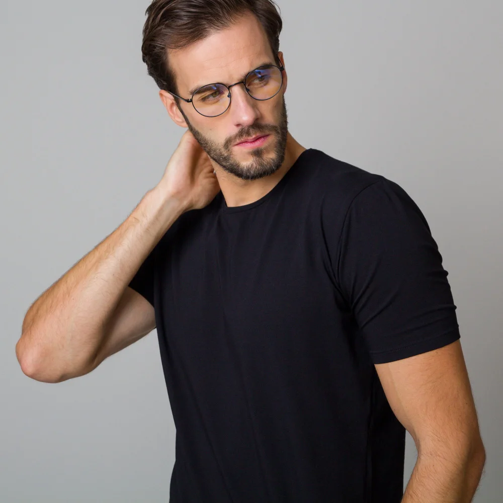 Czarny t-shirt męski