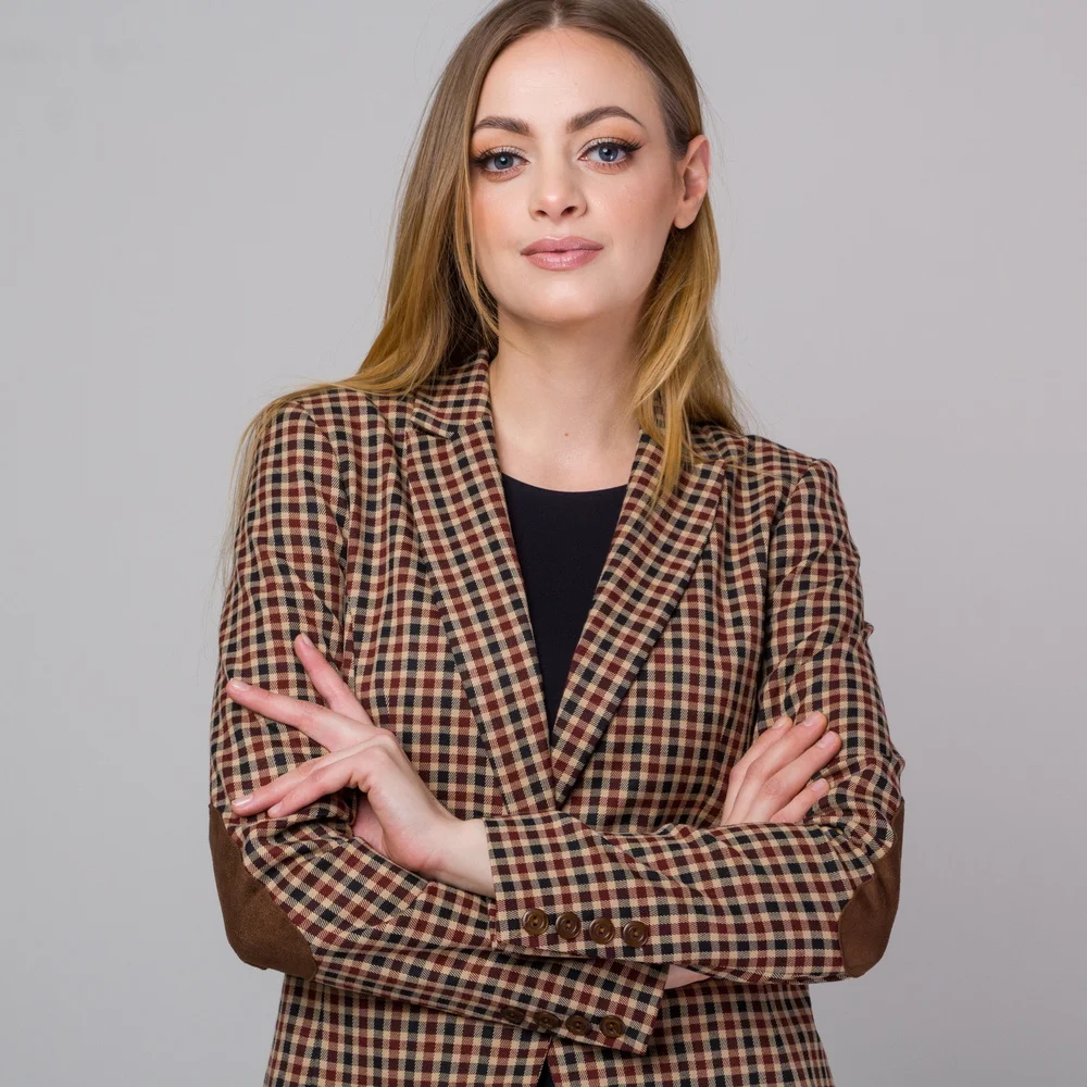 Marynarka damska w kratkę