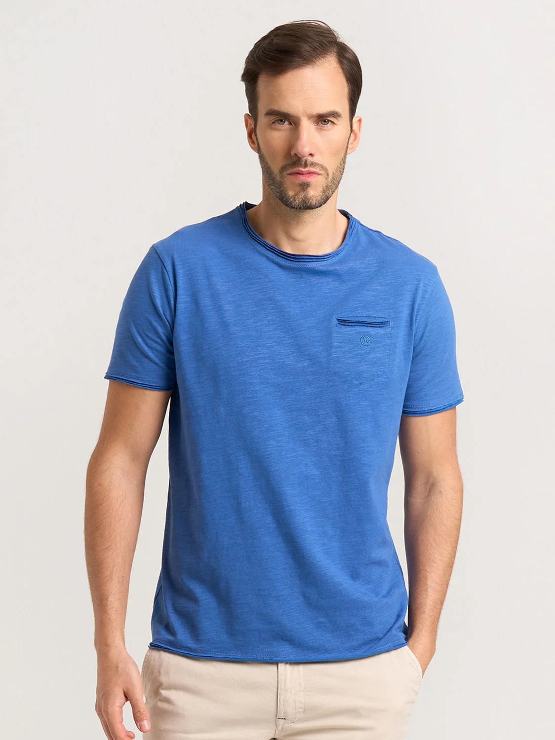Niebieski t-shirt męski P Club