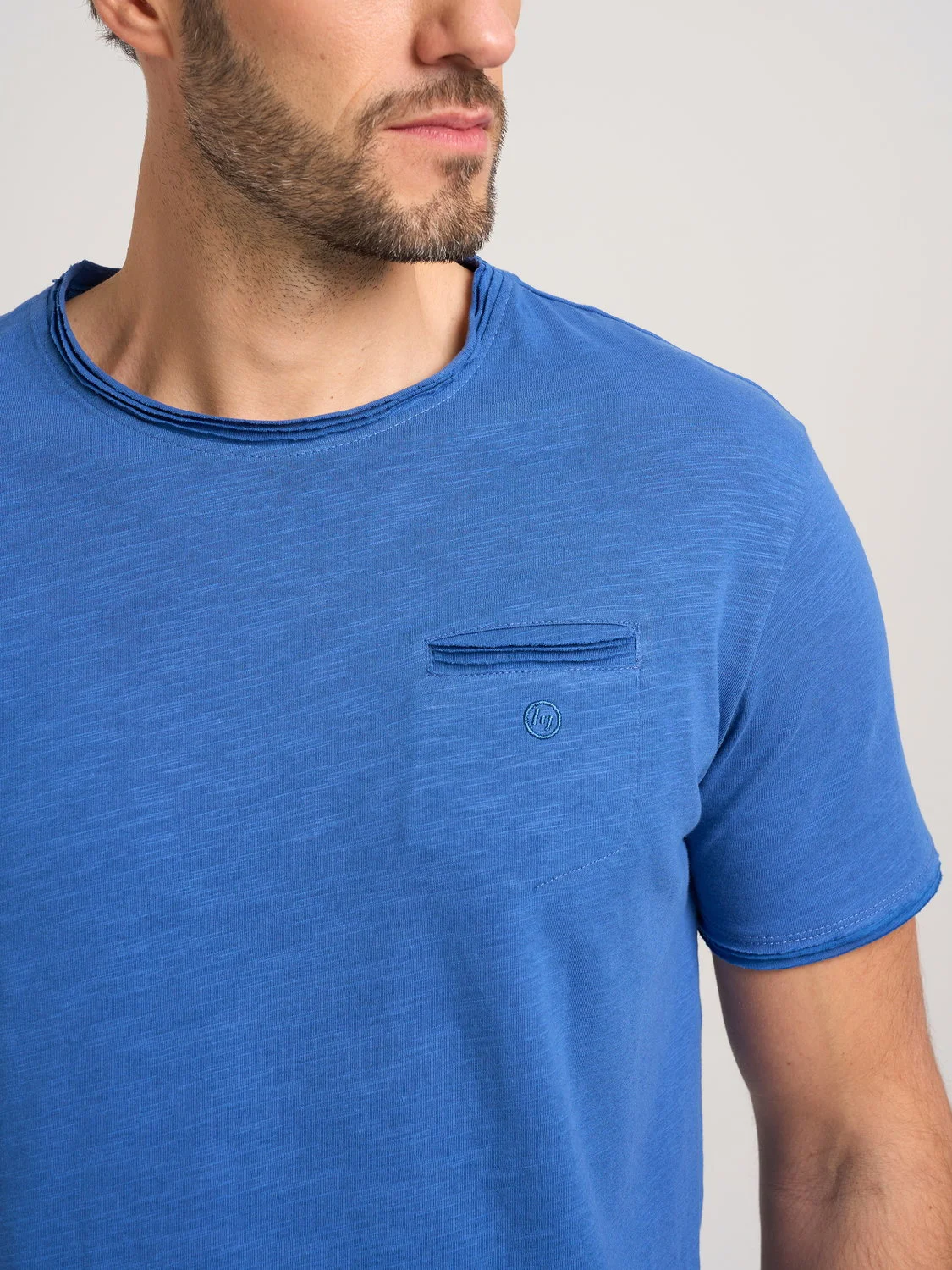 Niebieski t-shirt męski P Club