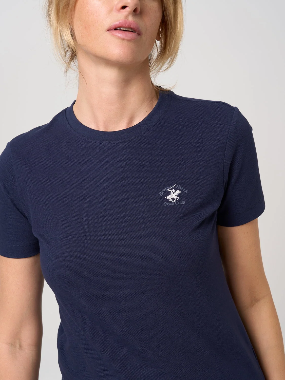 Granatowy t-shirt damski Beverly Hills Polo Club