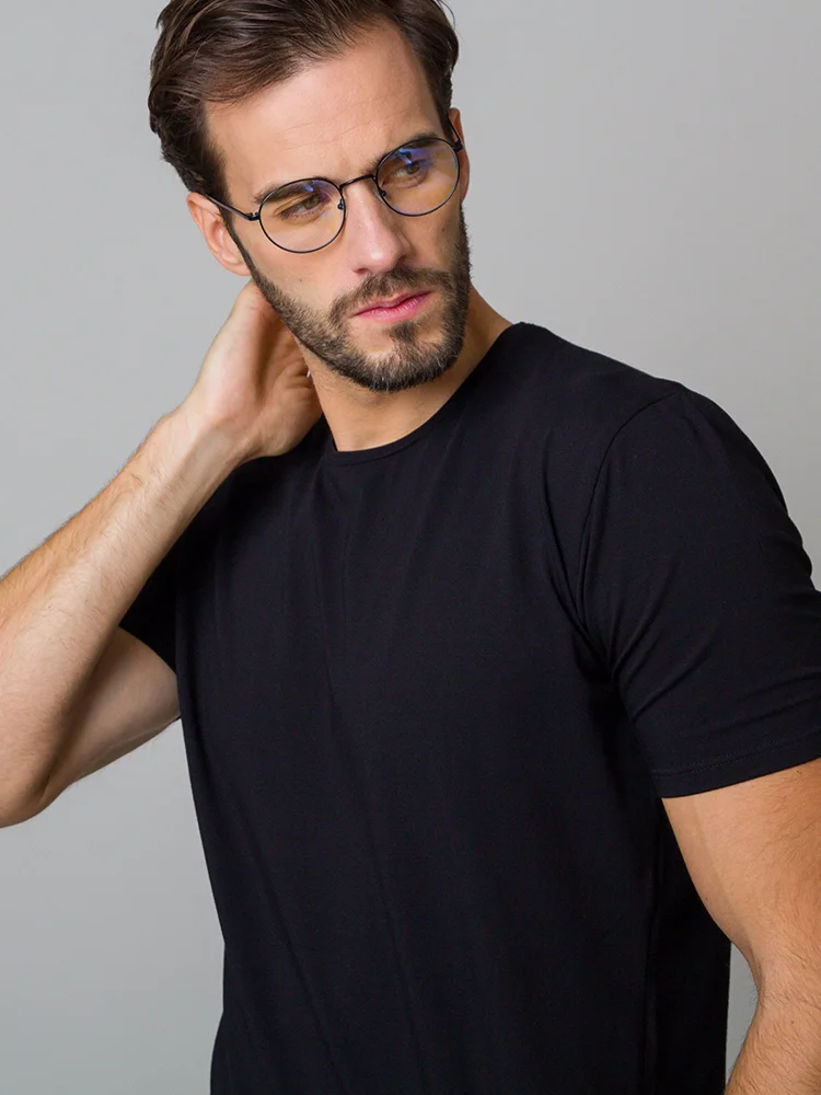 Czarny t-shirt męski