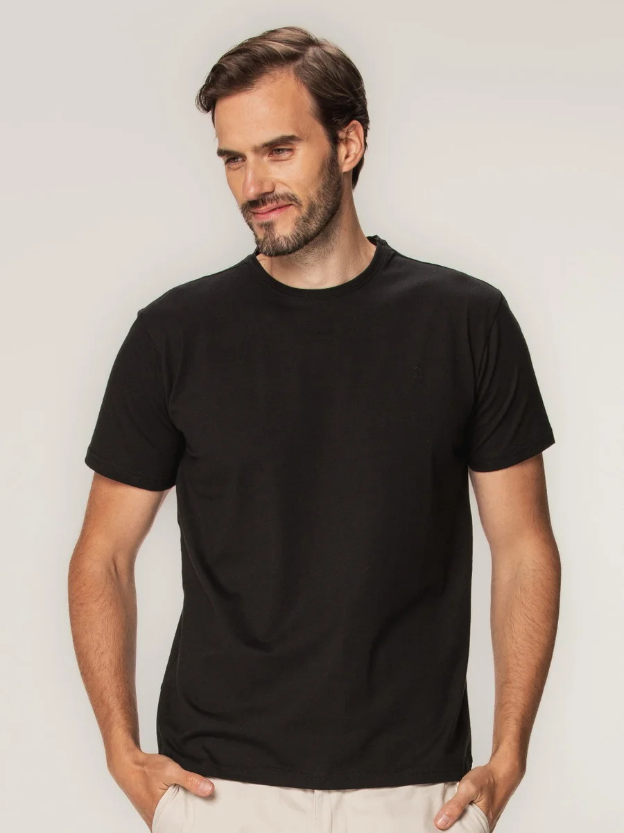 Czarny t-shirt męski Willsoor
