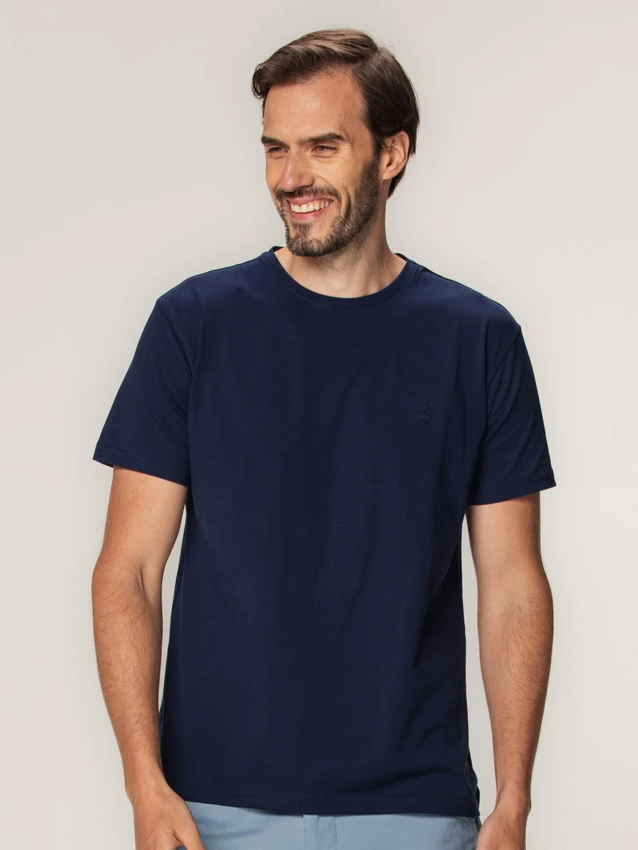Granatowy t-shirt męski Willsoor