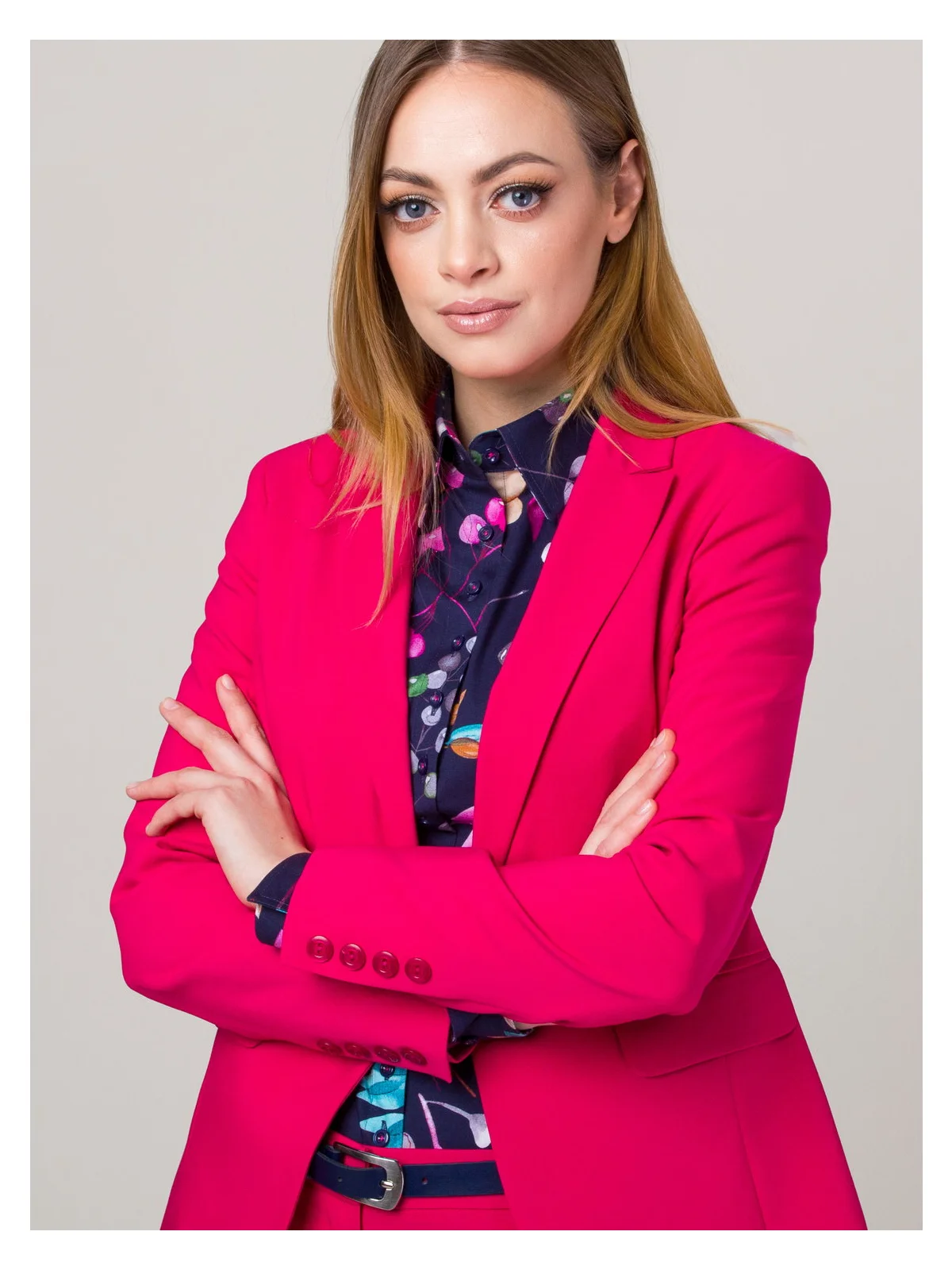 Marynarka damska fuksjowa