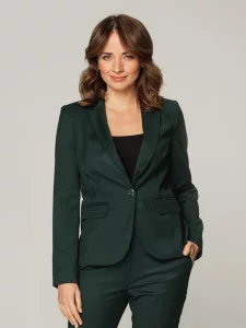 Ciemnozielona marynarka damska