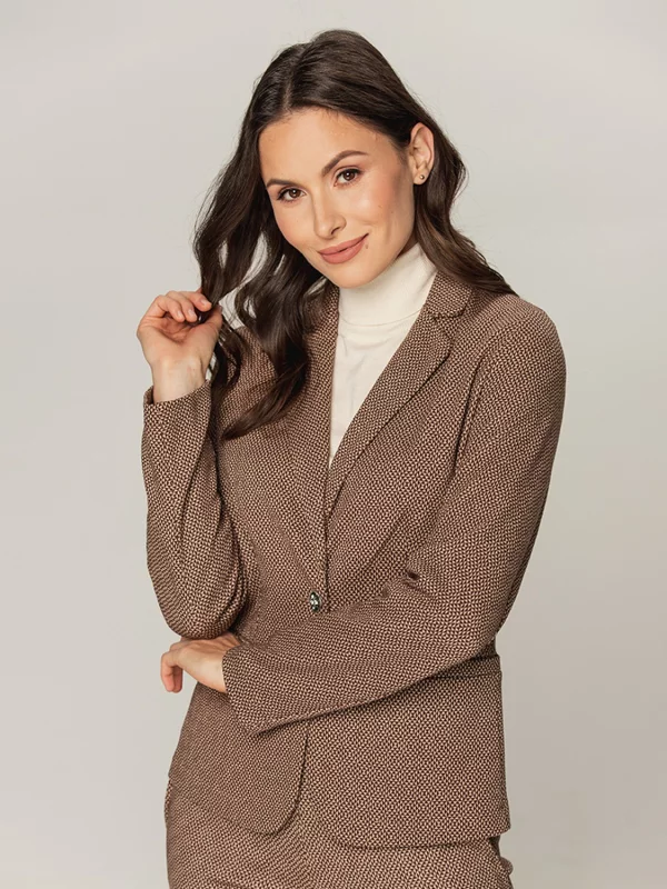 Marynarka damska z dzianiny