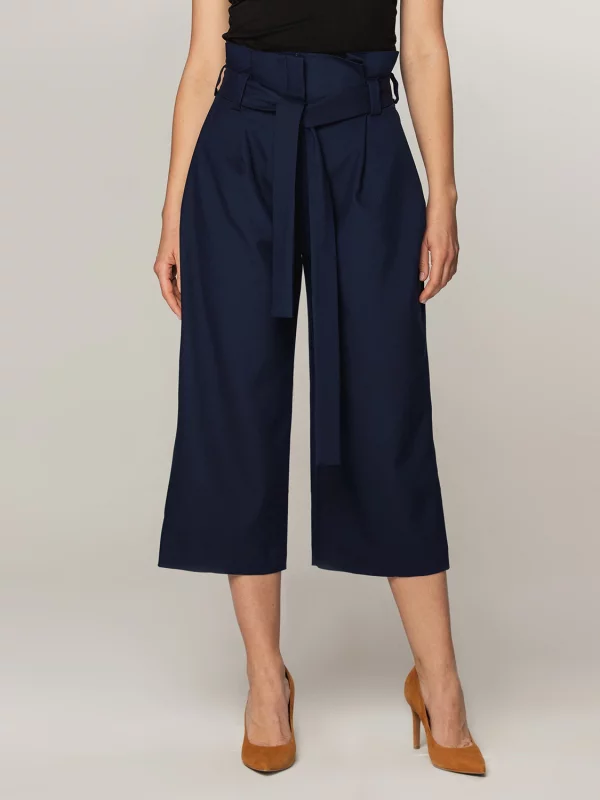 Granatowe spodnie Kuloty