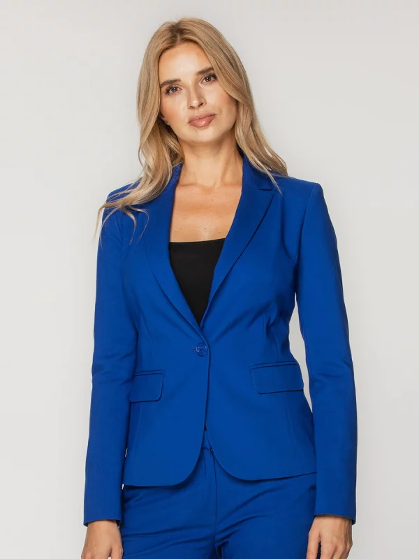 Modrakowa marynarka damska