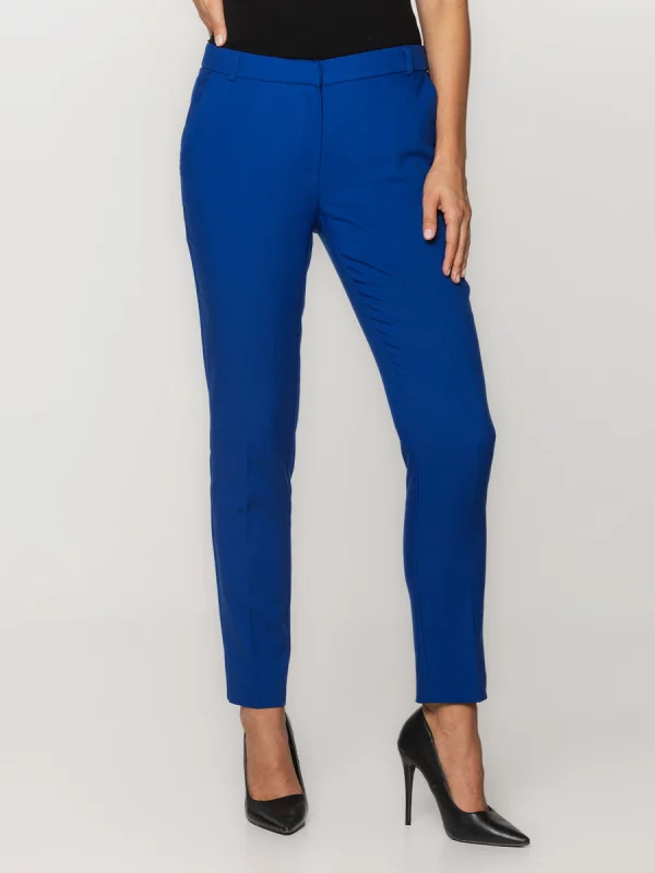 Modrakowe spodnie garniturowe