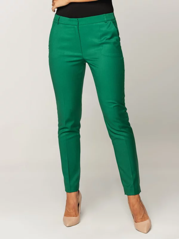 Zielone spodnie garniturowe