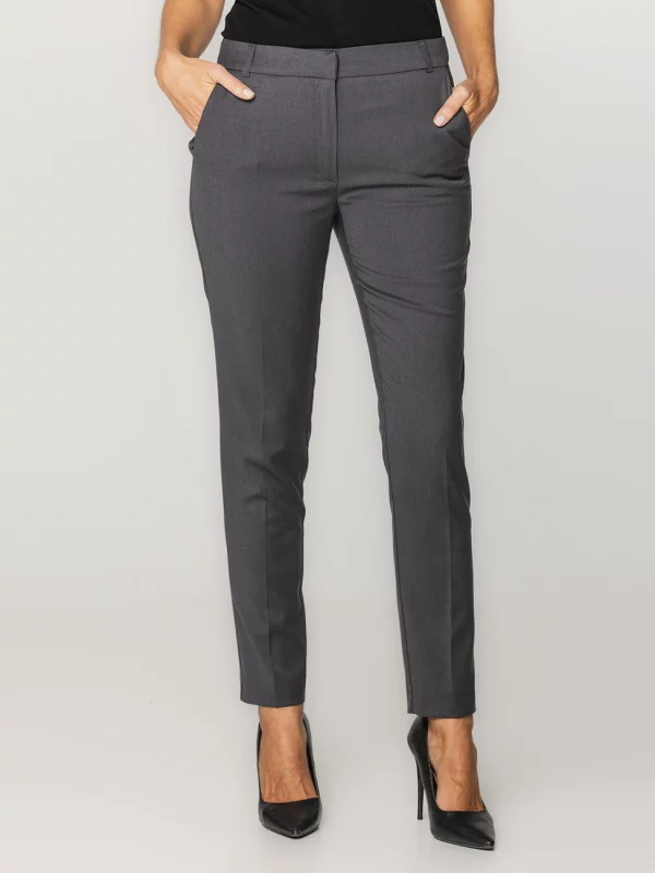 Grafitowe spodnie garniturowe