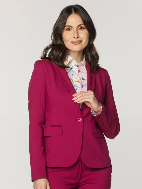 Fuksjowa marynarka damska