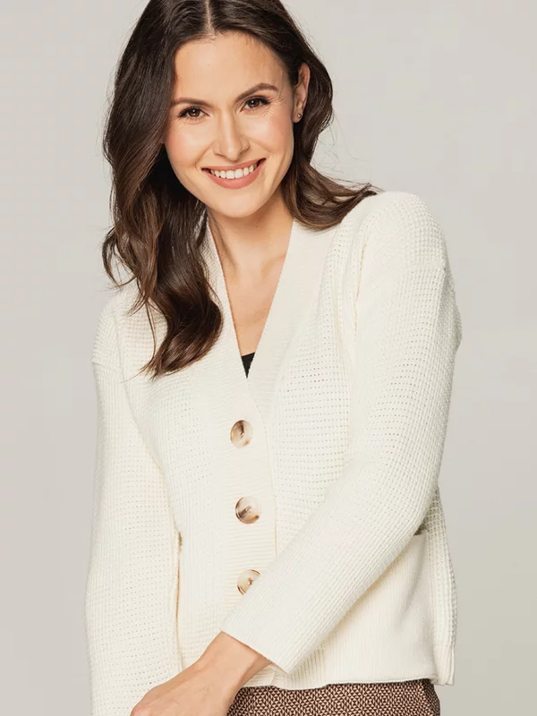 Wełniany kardigan damski