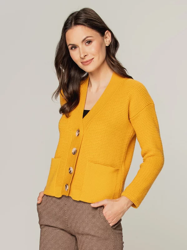 Wełniany kardigan damski