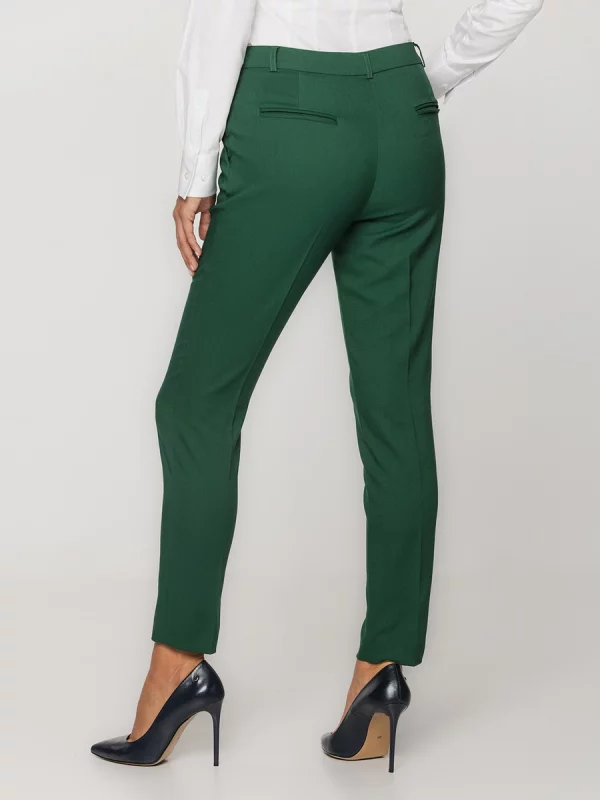 Zielone spodnie garniturowe