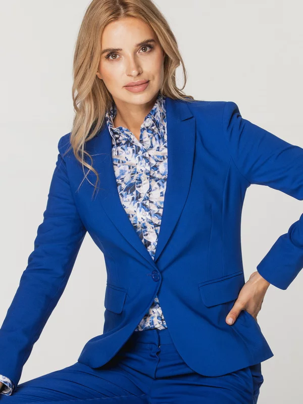 Modrakowa marynarka damska