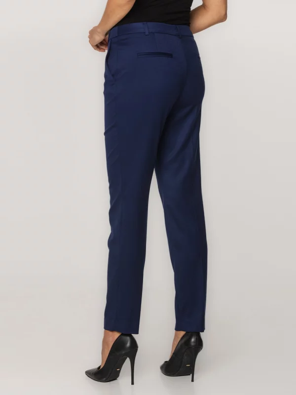 Granatowe spodnie garniturowe