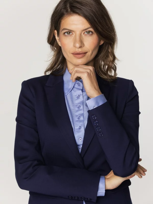 Granatowa marynarka damska