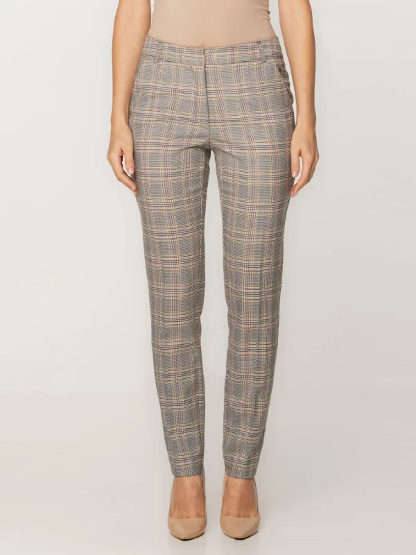 Spodnie garniturowe w kratkę