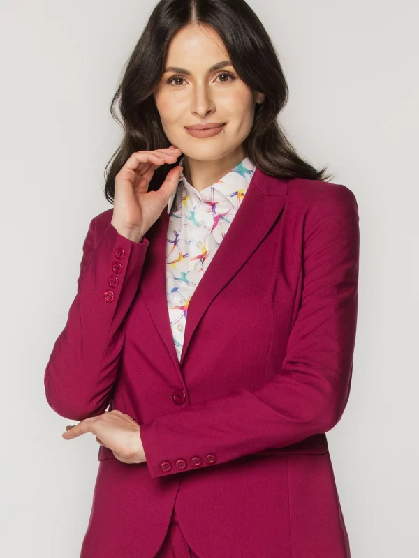 Fuksjowa marynarka damska