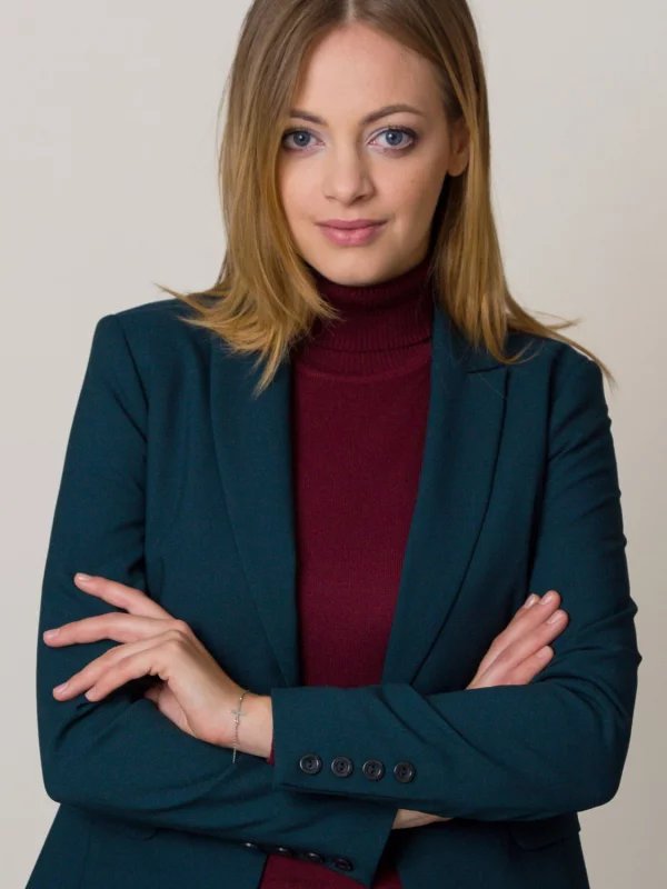 Zielona marynarka damska