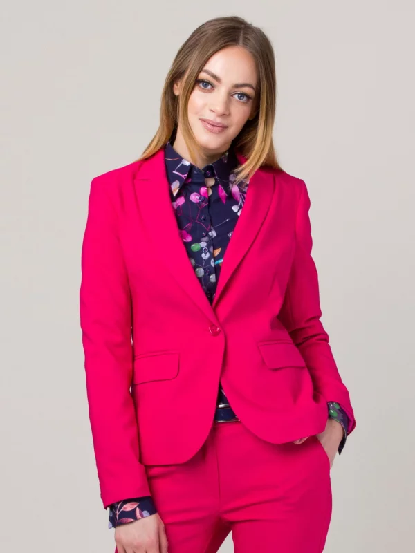 Marynarka damska fuksjowa