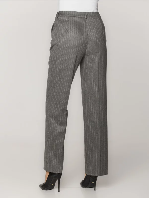 Jasnoszare spodnie garniturowe