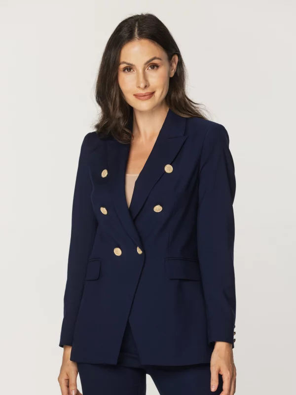 Granatowa marynarka damska