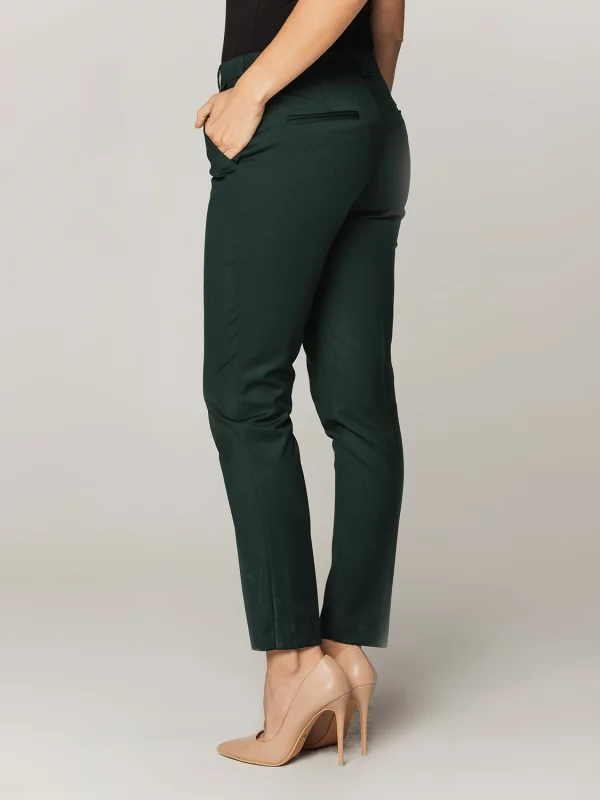 Ciemnozielone spodnie garniturowe
