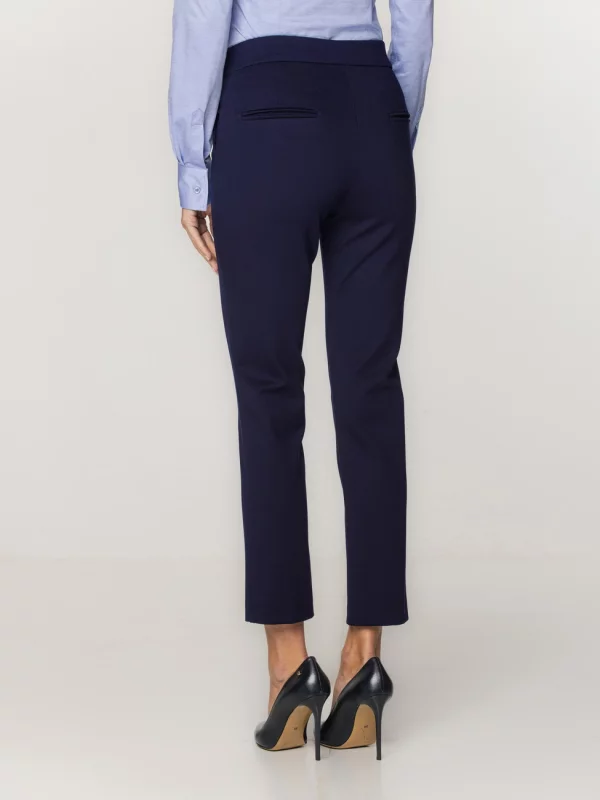 Granatowe spodnie garniturowe