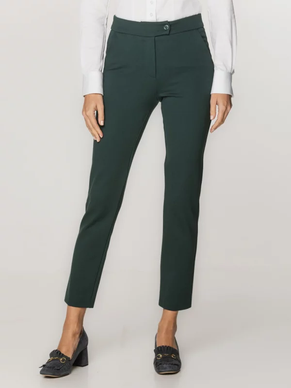 Zielone spodnie garniturowe