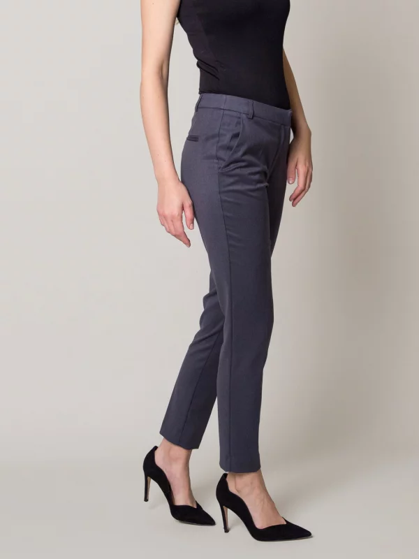 Grafitowe spodnie garniturowe